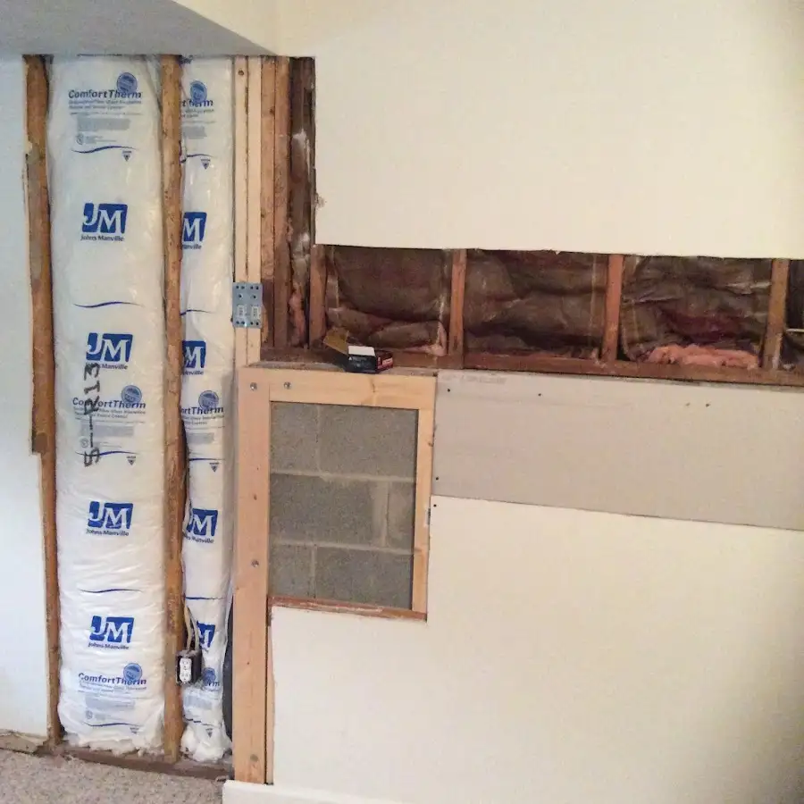 Wall insulation replacement during Contents Cleaning & Restoration in Kansas City